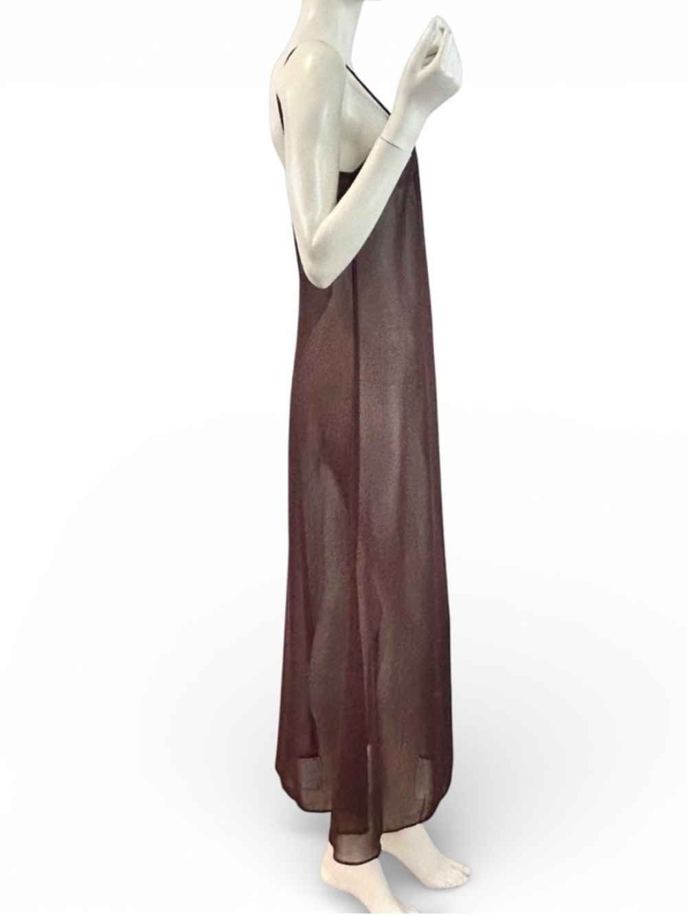Zara Sheer Maxi Slip Dress NWOT Small - Picture 5 of 11
